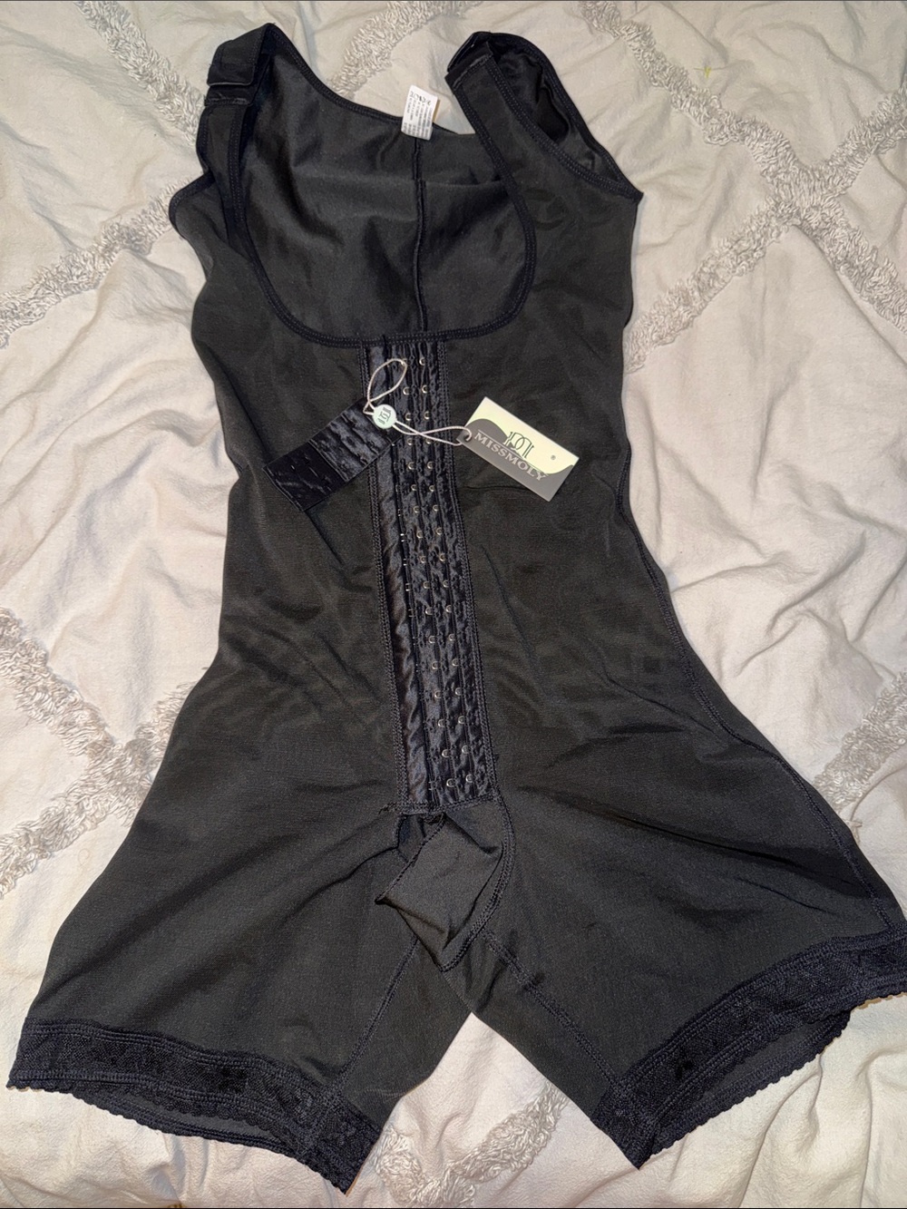 Full body Shapewear with Front Hook Closure - Black